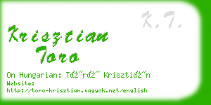 krisztian toro business card